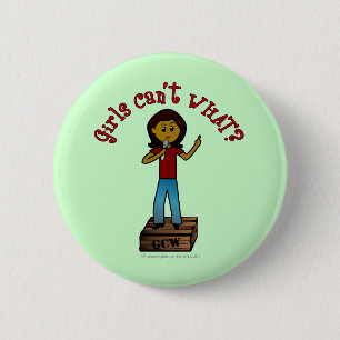 Dark Woman on Soapbox 6 Cm Round Badge