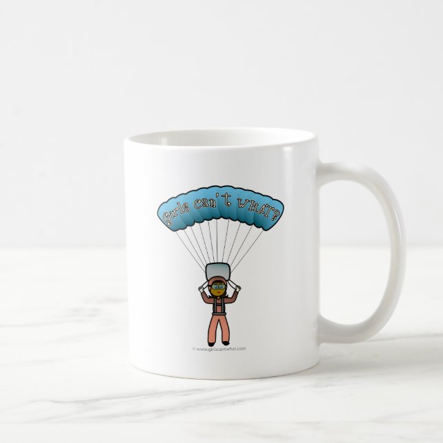 Dark Woman Sky Diving Coffee Mug (Right)