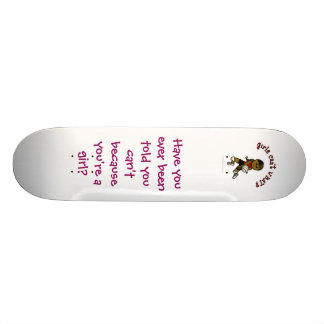 Dark Womens Volleyball in Red Uniform Skateboard