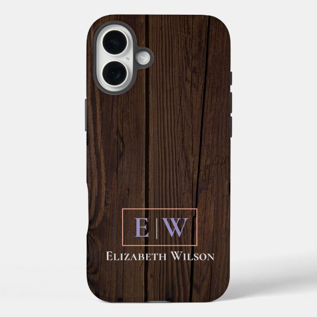 dark wood and modern personalized  Case-Mate iPhone case (Back)