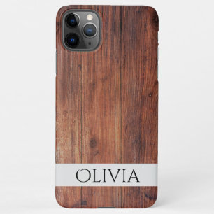 dark wood and modern personalized  iPhone 11Pro max case
