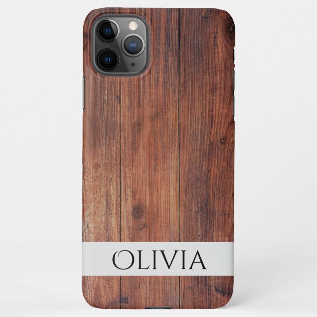 dark wood and modern personalized  iPhone case (Back)