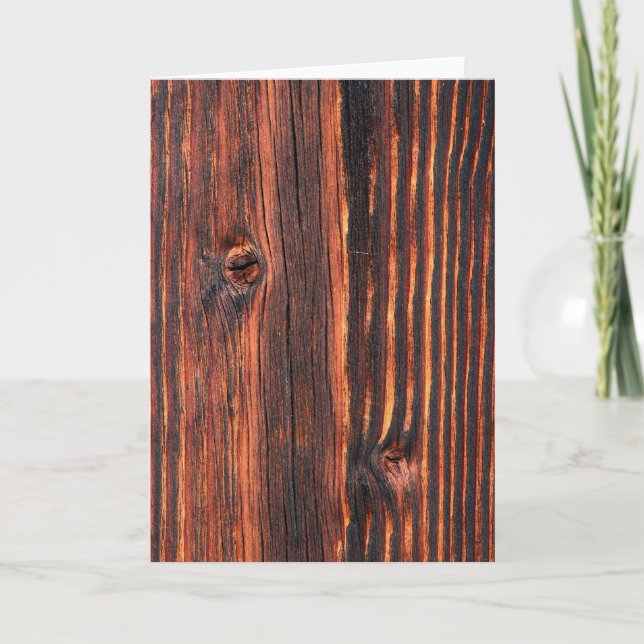 Dark wood board texture card (Front)