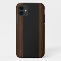 Dark Wood & Carbon Fibre Stripe iPhone 5 Case