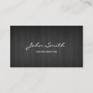 Dark Wood Casting Director Business Card