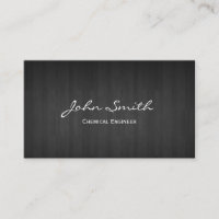 Dark Wood Chemical Engineer Business Card