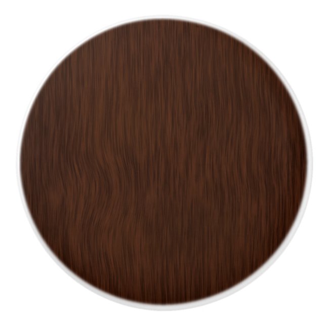 Dark Wood Grain Look Background Ceramic Knob (Front)
