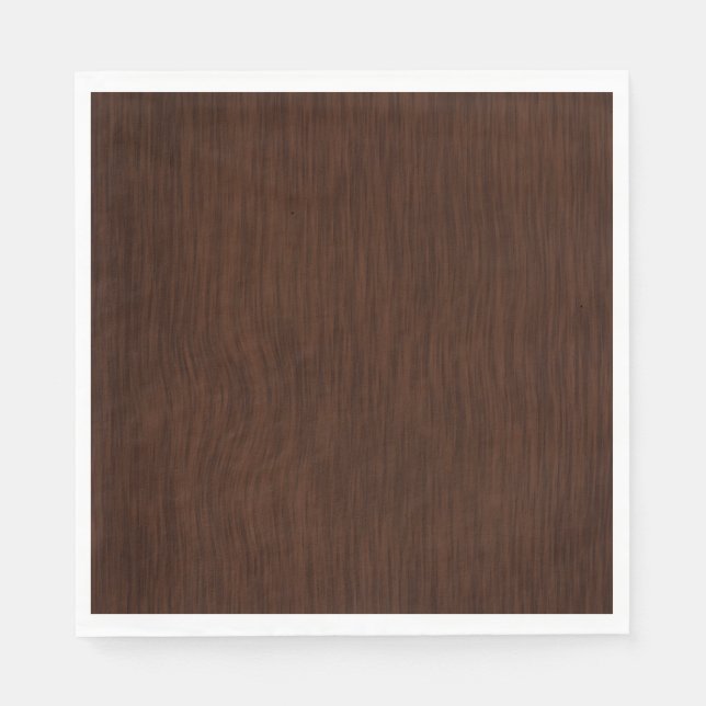 Dark Wood Grain Look Background Napkin (Front)