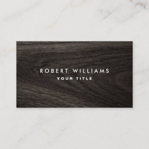 Dark wood grain professional profile business card