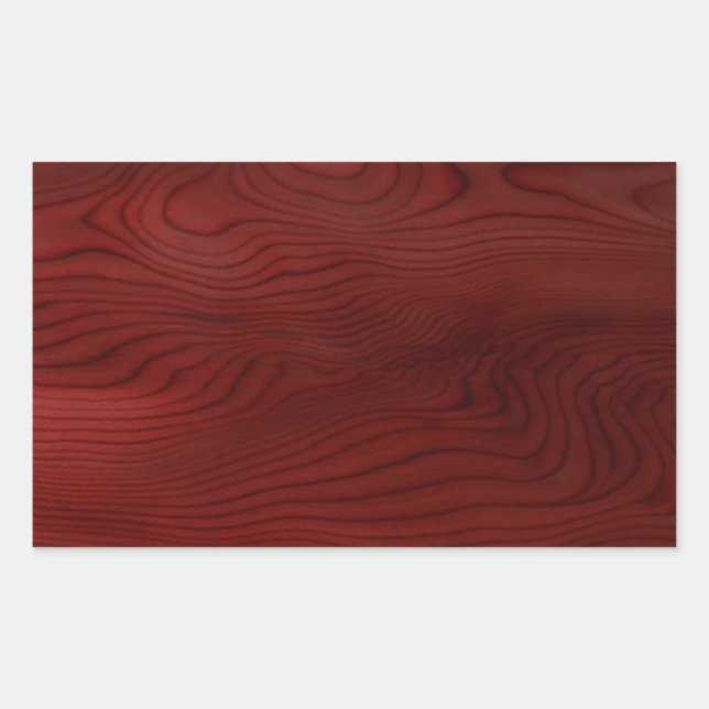 Dark Wood Grain Rectangular Sticker (Front)