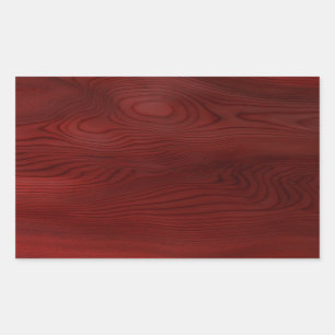 Dark Wood Grain Rectangular Sticker