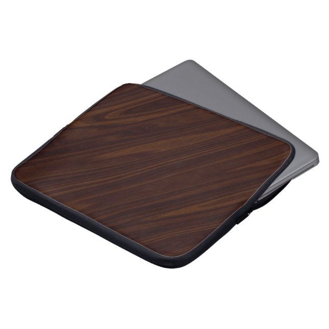 Dark wood laptop sleeve (Front Top)