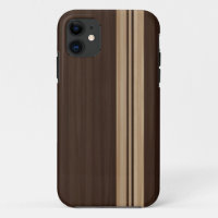 Dark Wood Stripes iPhone 5 Case - Surfboard Style