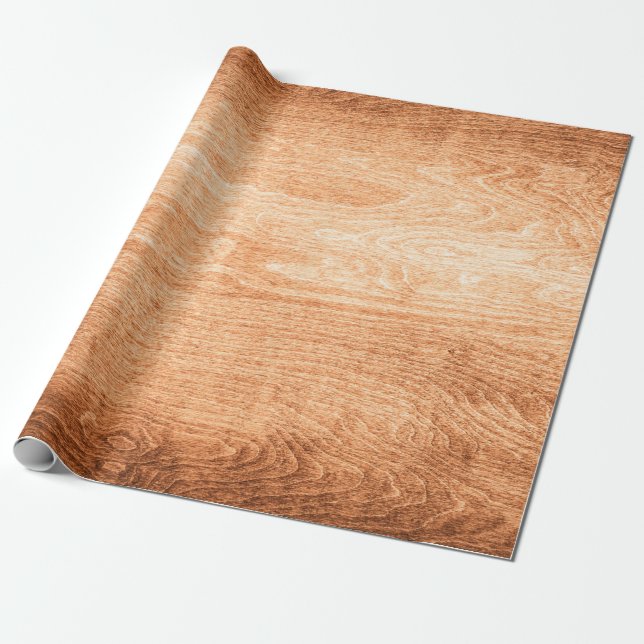 Dark wood texture background surface with old natu wrapping paper (Unrolled)