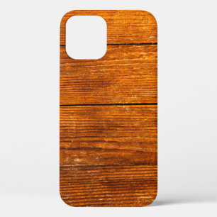 Dark wooden texture. Wood brown texture. Backgroun iPhone 12 Case
