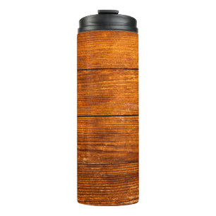 Dark wooden texture. Wood brown texture. Backgroun Thermal Tumbler