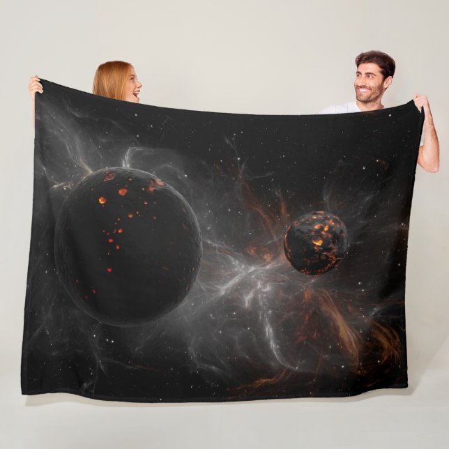 DARK WORLDS FLEECE BLANKET (In Situ)