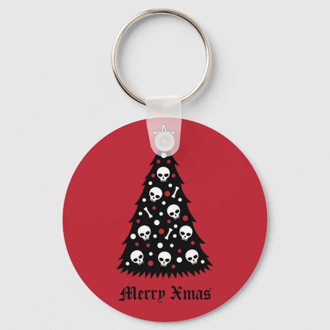 Dark Xmas Tree Key Ring (Front)