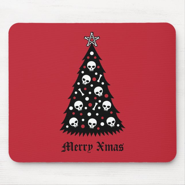 Dark Xmas Tree Mouse Pad (Front)