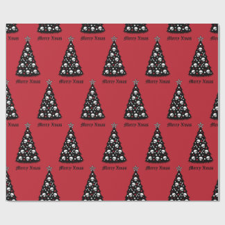 Dark Xmas Tree Wrapping Paper