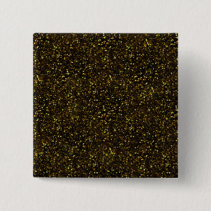 Dark Yellow Gold Glitter 15 Cm Square Badge