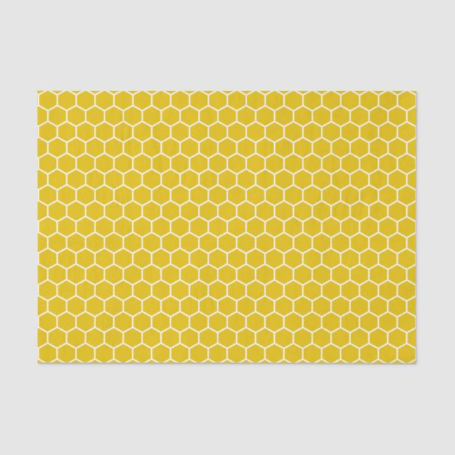 Dark Yellow Honeycomb Tissue Paper (Front)