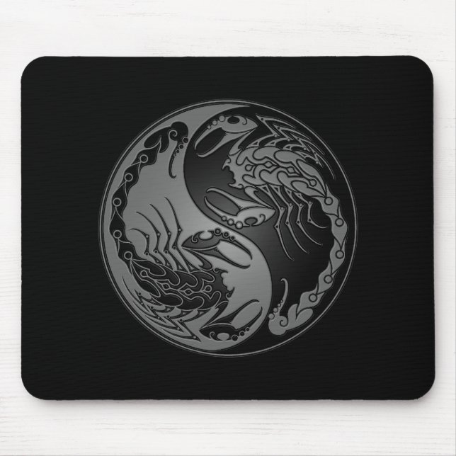 Dark Yin Yang Scorpions Mouse Pad (Front)
