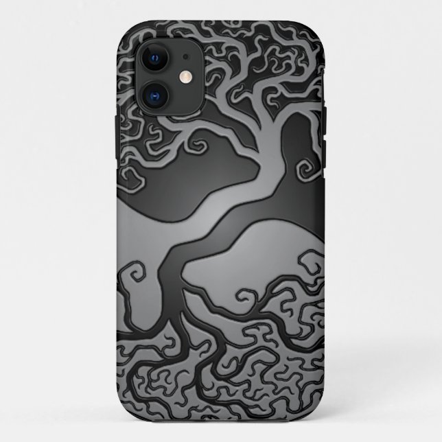 Dark Yin Yang Tree Case-Mate iPhone Case (Back)