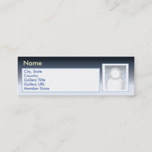 Dark Zazzle - Skinny Mini Business Card