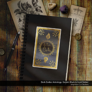Dark Zodiac Astrology: Gemini Black & Gold