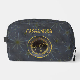 Dark Zodiac Astrology: Leo Black Gold Name Dopp Kit