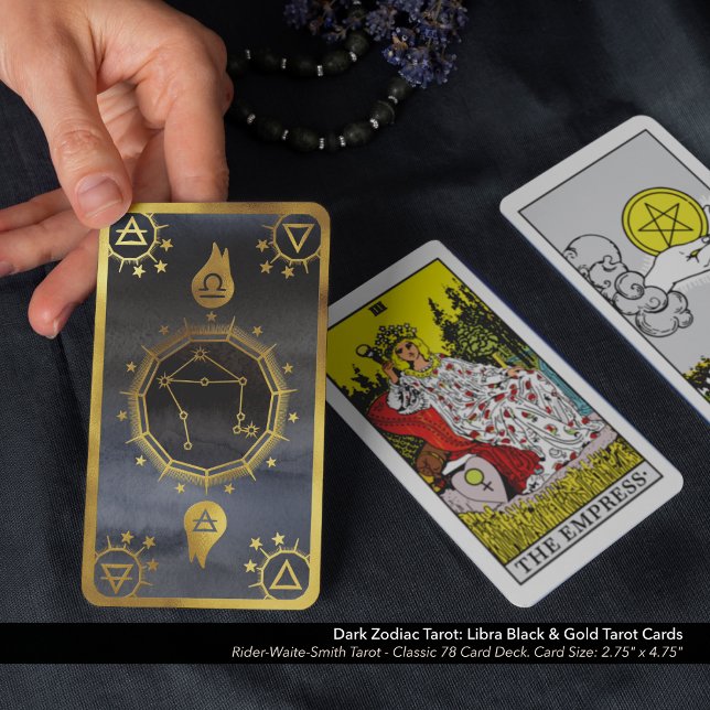 Dark Zodiac Tarot: LIbra Black & Gold Playing Cards (Dark Zodiac and Alchemy Tarot: Created for Libra Black & Gold Tarot Cards)