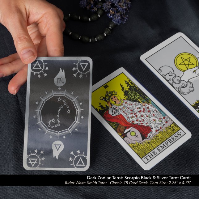 Dark Zodiac Tarot: Scorpio Black & Silver Playing Cards (Dark Zodiac and Alchemy Tarot: Created for Scorpio Black & Silver Tarot Cards)