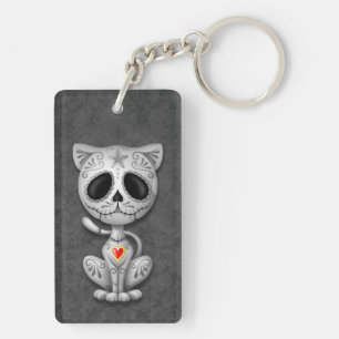 Dark Zombie Sugar Kitten Key Ring