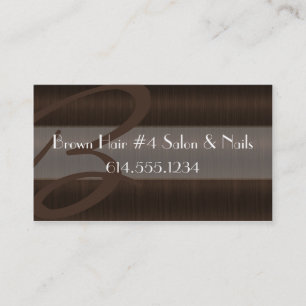 Darker Brown Hair 4 Stylist Salon Business Cards