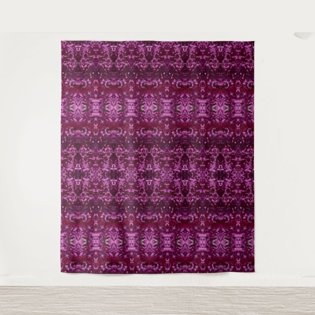 Darker Cabbage Ikat 5 Tapestry (Front)