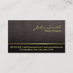 Darker Leather Plastic Surgeon Business Card