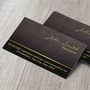 Darker Leather Psychiatrist Business Card