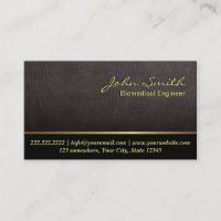 Darker Leather Texture Biomedical Business Card