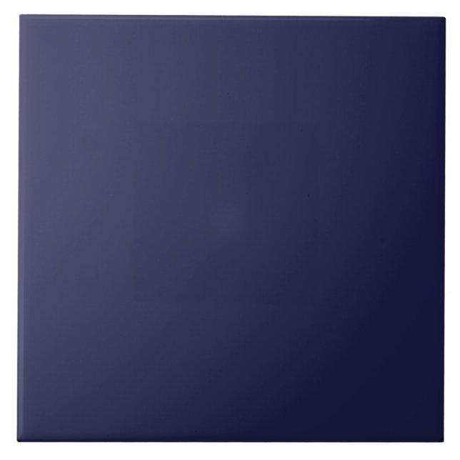 Darkest navy blue solid colour ceramic tile (Front)