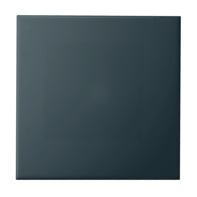 Darkest Night Teal Square Kitchen and Bathroom Ceramic Tile (Front)