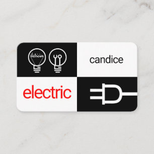Darkness And Light Electric Squares Business Card