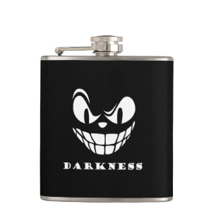 Darkness monster face hip flask