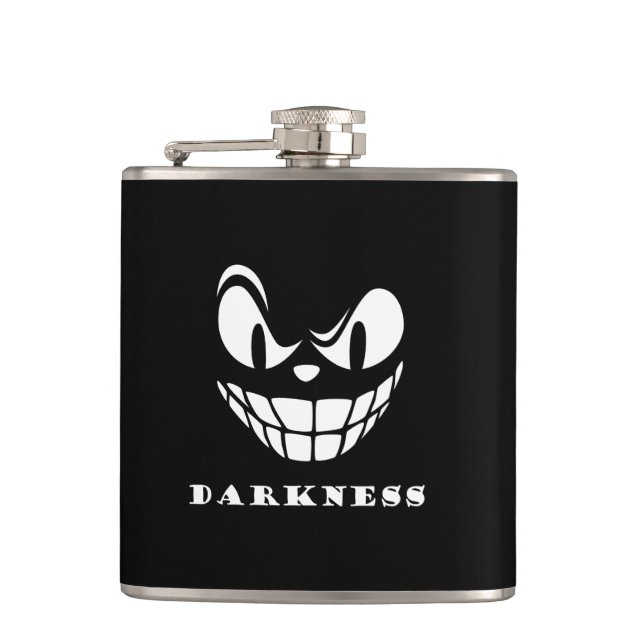 Darkness monster face hip flask (Front)