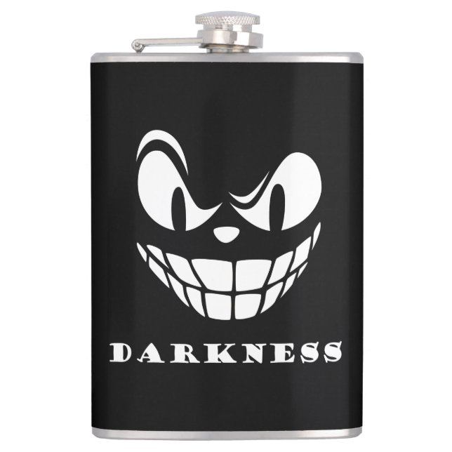 Darkness monster face hip flask (Front)