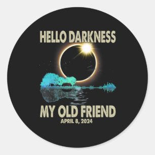 Darkness My Friend Funny Solar Eclipse 2024 April Classic Round Sticker
