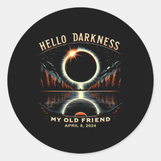 Darkness My Old Friend Solar Eclipse April 0817 Classic Round Sticker