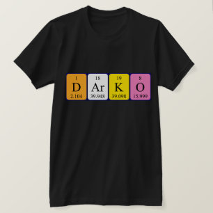 Darko periodic table name shirt
