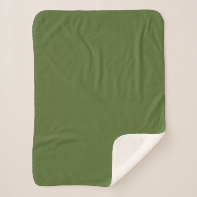 DarkOliveGreen Sherpa Blanket (Front)