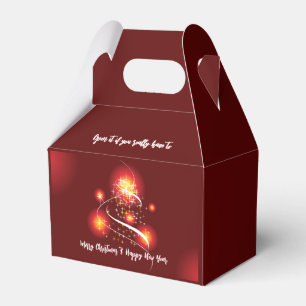 DarkRed Christmas Favour Box